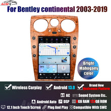 Load image into Gallery viewer, 2003-2019 Bentley Continental GT GTC Android 13 12.1″ 8gb-128gb Android Multimedia Stereo Wireless CarPlay and Android Auto