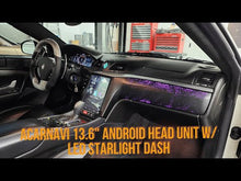 Load and play video in Gallery viewer, LED STARLIGHT Dash 07-17 Maserati Granturismo AcarNavi 13.6&quot; Tesla Style Android Head Unit with A/C
